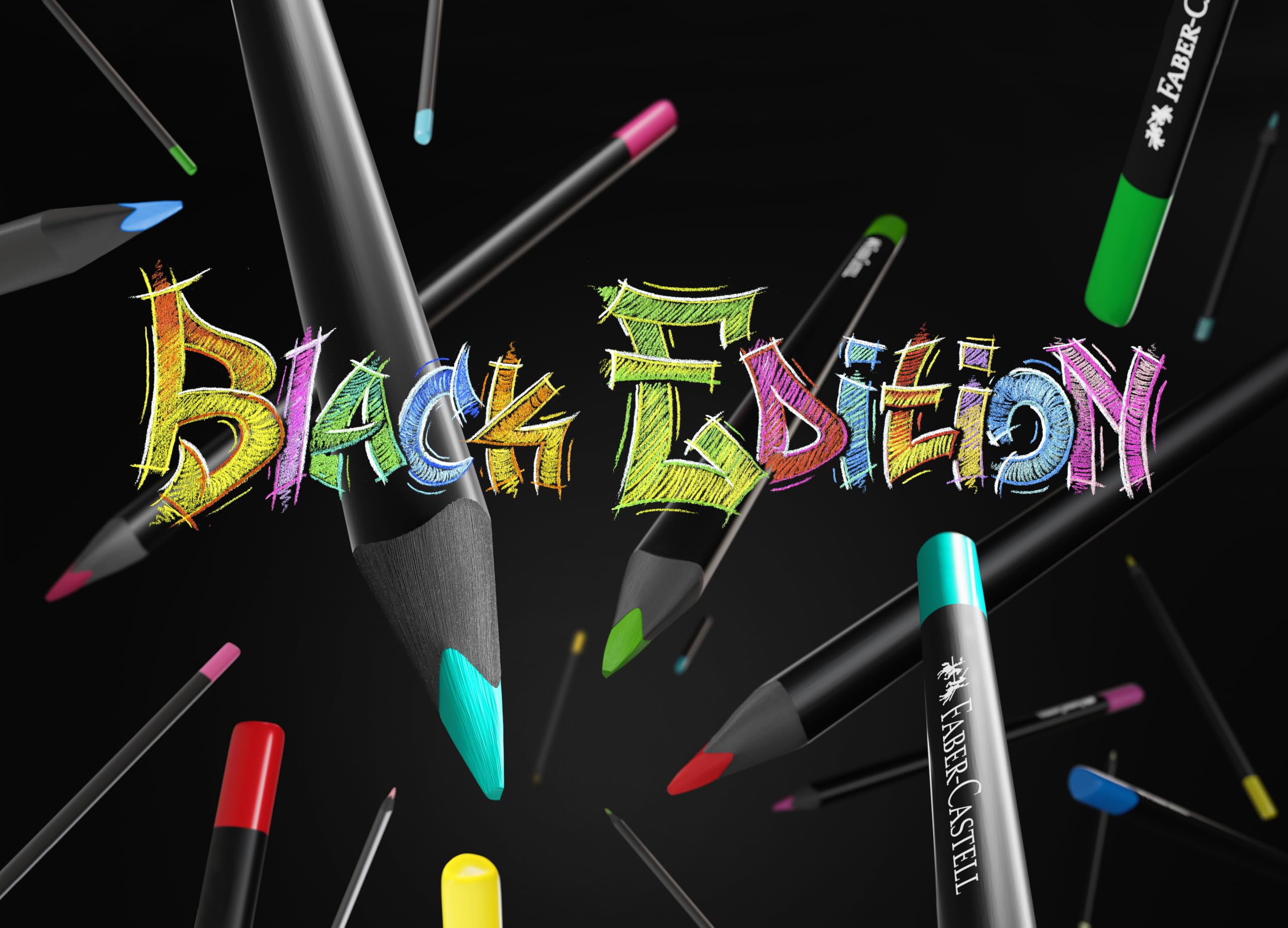 Amazon.com : Faber-Castell Black Edition Colored Pencils, 100